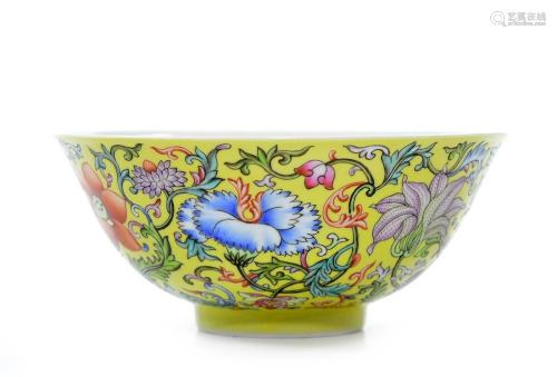 A Very Fine Chinese Falangcai-Style Porcelain Bowl