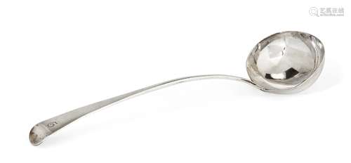 A George III silver soup ladle, London, c.1803, William Fearn, of plain, old pattern design with