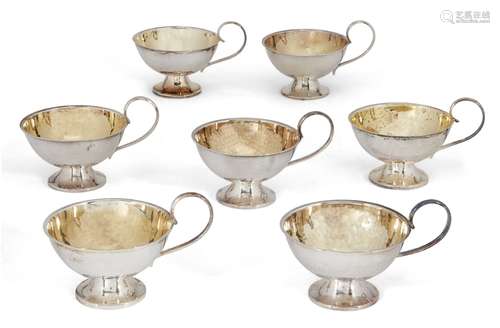 A set of 36 Swedish silver liqueur cups, Gothenburg, c.1973, Ceson Guldvaru Ab, each of rounded form