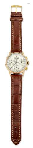 A Swiss chronograph wristwatch by Leonidas, the circular dial with Arabic '12', gilt dot hour