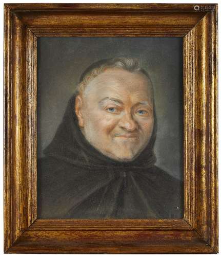 French School, late 18th century- Portrait d'un moine; pastel on paper, 38x31cmPlease refer to