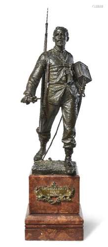 Ancieto Marinas Garcia, Spanish, 1866-1953, a bronze maquette of Eloy Gonzalo Garcia, the hero of