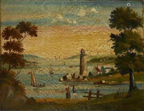 H Berridge, British Primitive School, 19th century- Land (sic) End, Cornwall; oil on canvas,