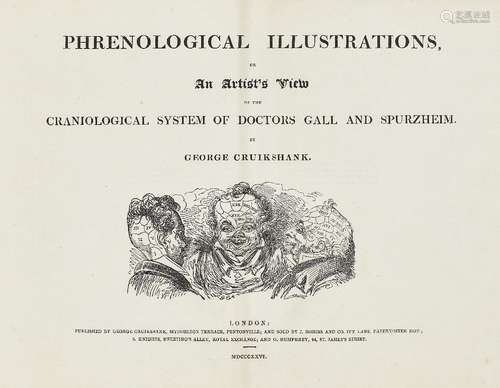 George Cruikshank, British 1792-1878- Phrenological Illustrations or an Artist's View of the