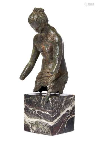 A Neapolitan bronze model of a Classical female, probably Venus, late 19th century, half size, on