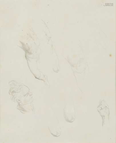 George Frederick Watts OM RA, British 1817-1904- Studies from the figure; pencil on wove paper,