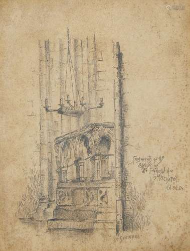 Walter Greaves, British 1846-1930- Fragments of the Shrine of Frideswide in this chapel Ch CH Ox: