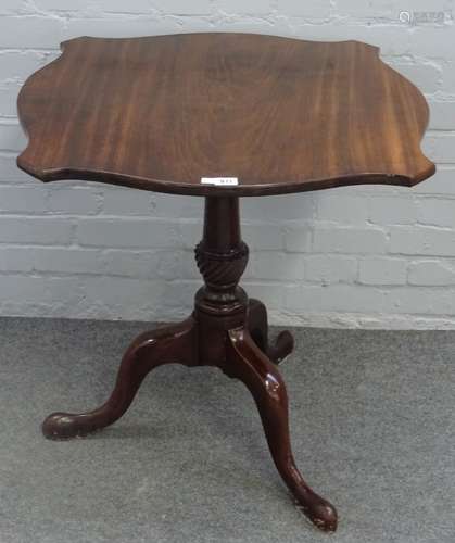 An 18th century and later mahogany occasional table,