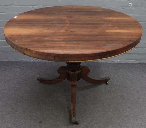 A Regency rosewood gilt metal mounted breakfast table,