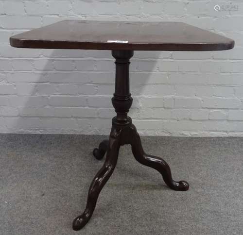 An 18th century mahogany occasional table,