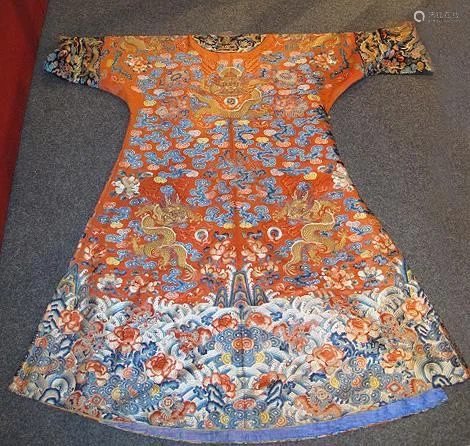 A FINE CHINESE DRAGON ROBE