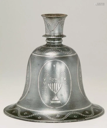 A SILVER CANDLE HOLDER