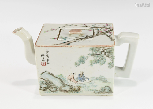 A CHINESE QIANJIANG RECTANGULAR-SECTION TEAPOT