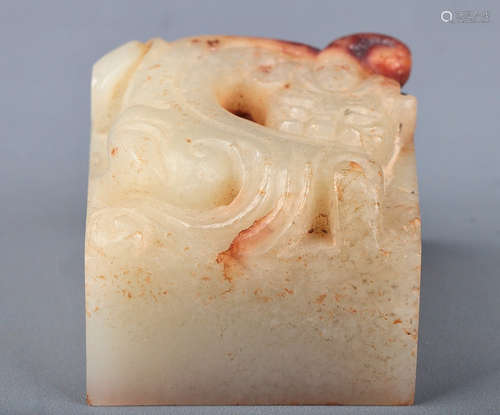 ANTIQUE JADE CARVED SEAL