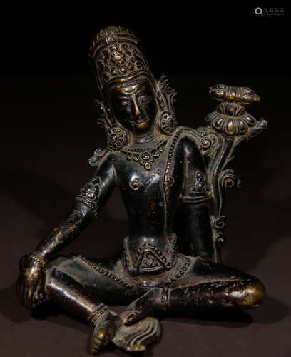 COPPER CAST TARA SEATED STATUE