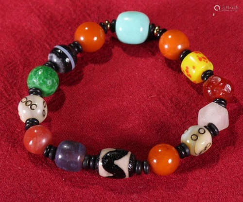 TIBETAN GEM STRING BRACELET