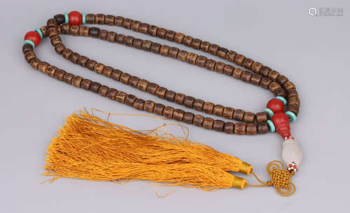 CHENXIANG WOOD CARVED NECKLACE