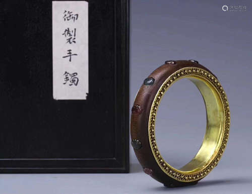 CHENXIANG WOOD&TOURMALINE BANGLE