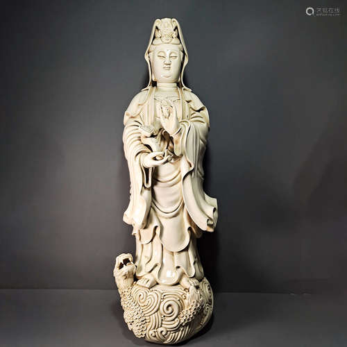 A White Porcelain Kwan-yin Bodhisattva Statue