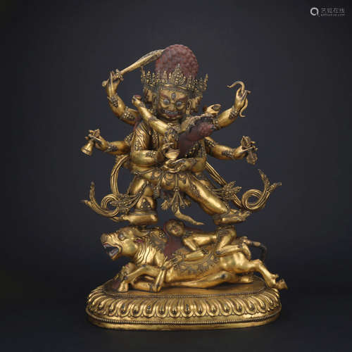 A Gilt-bronze Statue of Chakrasamvara