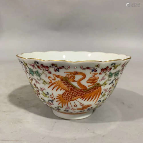 A Doucai Phoenix Pattern Porcelain Bowl