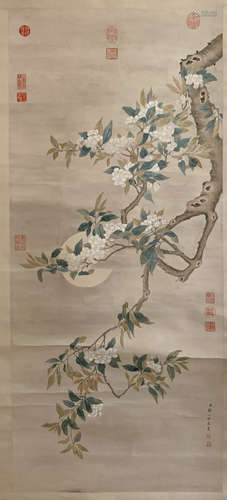 A Chinese Flowers Painting, Zou Yigui Mark