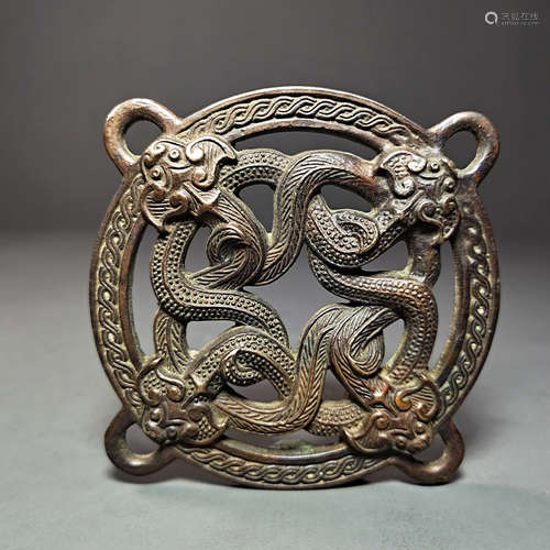 A Dragon Pattern Bronze Horse's Accessory