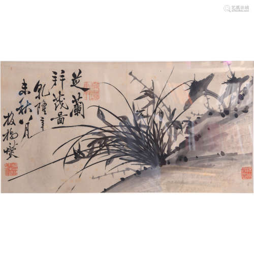 A CHINESE ORCHID PAINTING, ZHNEG BANQIAO MARK