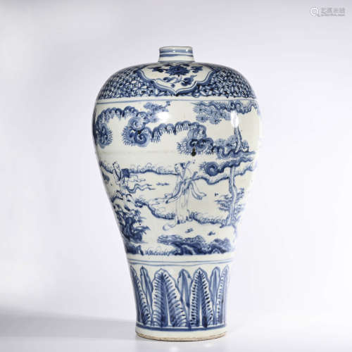 A Large Blue and White Meiping Vase