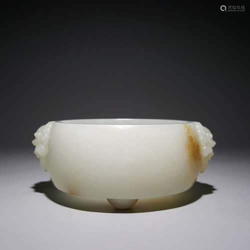 A CHINESE HETIAN JADE; CENSER