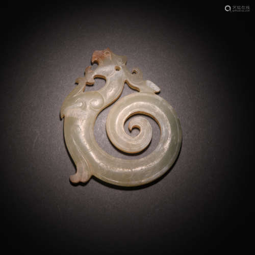 A Dragon-shaped Jade Pendant