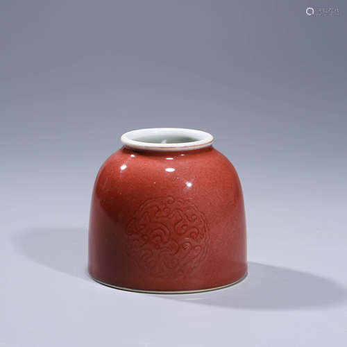 A COPPER-RED DRAGON PORCELAIN ZUN WITH DA QING KANG XI NIAN ZHI MARK