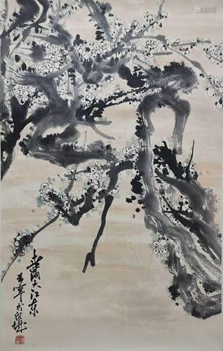 A Chinese Flowers&bird Painting Scroll, Yu Xining Mark