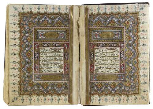 AN OTTOMAN QURAN COPIED BY OSMAN KNOWN AS HAFIZ ALQURAN IN 1083AH/1672AD