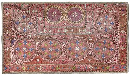 A PERSIAN RESHT EMBROIDERY, 19TH CENTURY