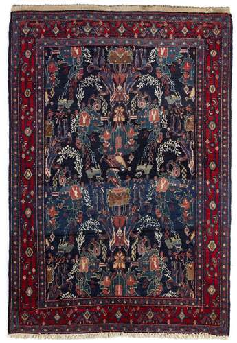 A SENE MOSTOFI DESGIN RUG, CIRCA 1920