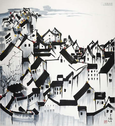 A Chinese Horse Painting, Wu Guanzhong Mark