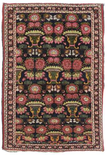 A SMALL SARUK RUG WITH INSCRIPTION AND ZILI SULTAN DESIGN, 1900