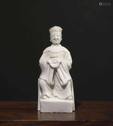 道教神像中国，德化，康熙时期（1662-1722）单色瓷器