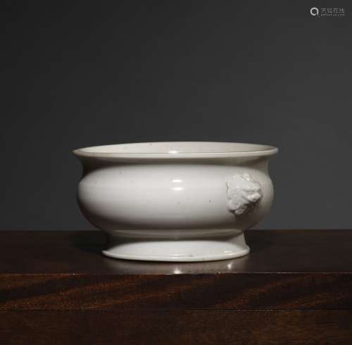 香水瓶中国，德化，清代，约17°-18°世纪单色瓷器