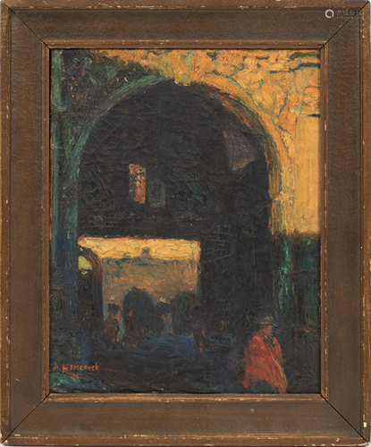 ALBERT E. HEMERYCK, OIL ON CANVAS, H 14.5