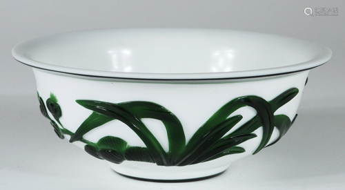 CHINESE GLASS BOWL H 2.5