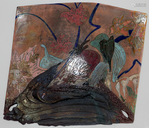 SUSAN AND STEVEN KEMENYFFY, RAKU WALL PANEL H 3…