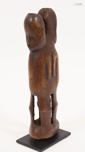 LEGA, GABON, AFRICAN, CARVED BONE POWER FIGURE