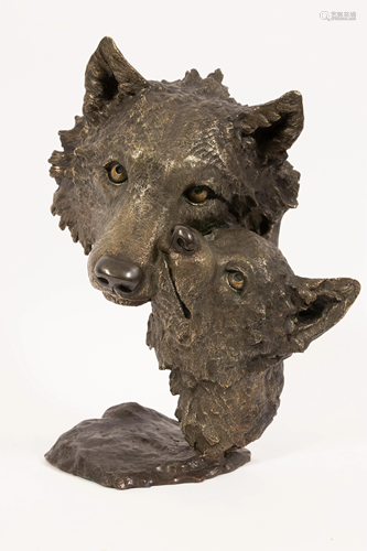 MARK HOPKINS (AMERICAN, 20/21ST C) BRONZE SCULPTURE,