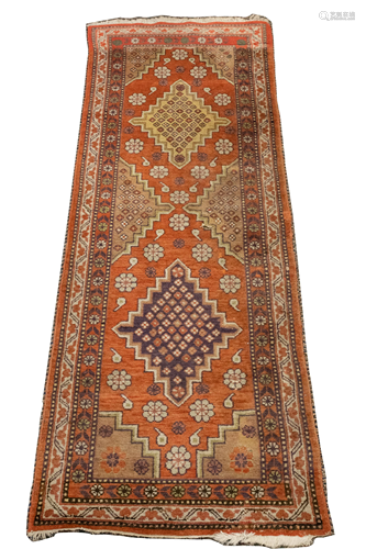 PERSIAN HAMEDAN WOOL RUNNER, W 2' 5