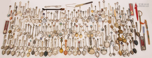 SOUVENIR SILVER PLATE SPOONS APPROX. 300