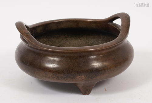 CHINESE BRONZE CENSER, H 4