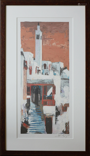 MOUNIR LETAIF (TUNISIA, B. 1960), LITHOGRAPH, H 21