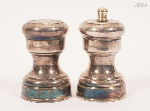 TIFFANY & CO., ITALY, STERLING SILVER SALT AND PEPPER